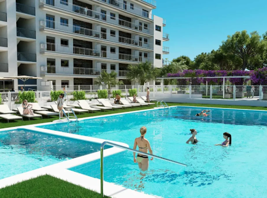 Apartmány v 1.linii na pláži v Oropesa del Mar, Costa Valencia