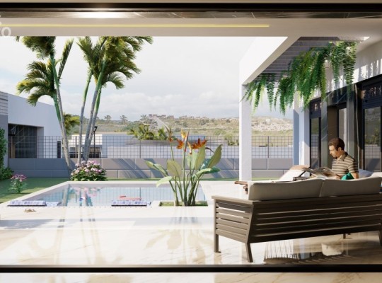 Fantastic villas with pool and solarium next to La Finca golf course