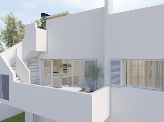 Terraced houses near the beach in Torre de La Horadada