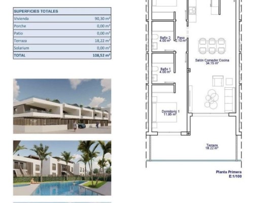Apartment Pilar de La Horadada (pueblo) #RD-N9606