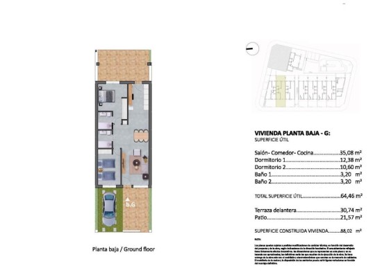 Pilar de La Horadada (pueblo), Bungalow #CQ-00-68391