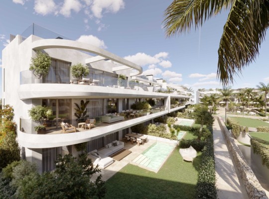 Moderní byty od 2kk až do 5kk, s velkými terasami a vyhřívaným bazenem, Estepona