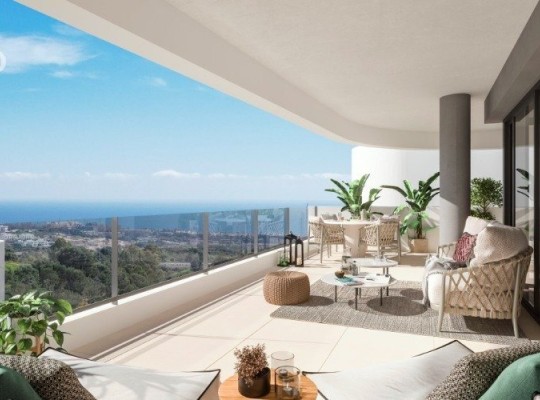 Luxusní apartmány s krásným výhledem a vlastní vířivkou, Marbella