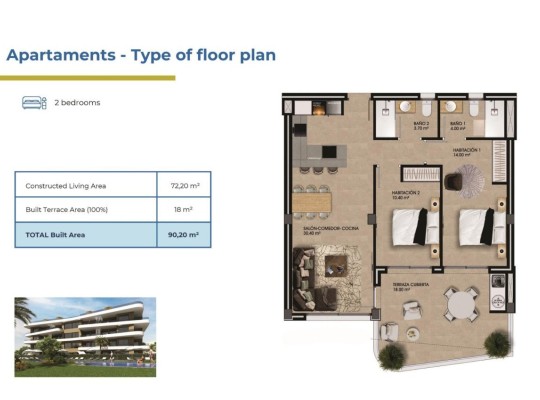 Orihuela Costa (La Ciñuelica), Apartment #CQ-00-90292