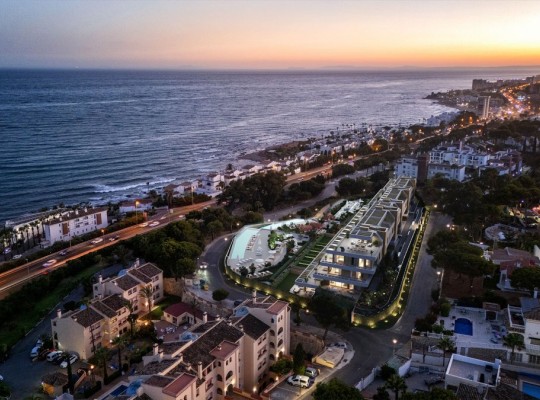 Moderní bydlení s výhledem na moře, 500m od pláže, Mijas Costa, Marbella