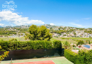 LARGE SEA VIEW VILLA WITH PRIVATE TENNIS COURT WALKING DISTANCE FROM MORAIRA TOWN CENTRE.