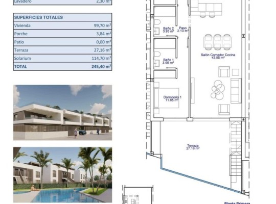 Bungalow Pilar de La Horadada (pueblo) #RD-N9612