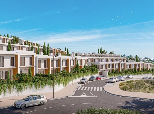 Prostorné domy s jižní orientací a výhledem na moře, La Cala Mijas