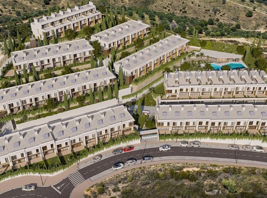 Prostorné domy s jižní orientací a výhledem na moře, La Cala Mijas