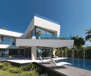 Vily Calahonda s výhledem na moře, 200m od pláže, Marbella East