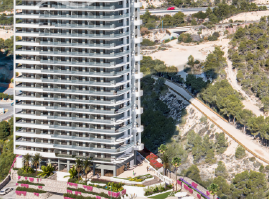 A unique project of apartments with sea views in Benidorm.