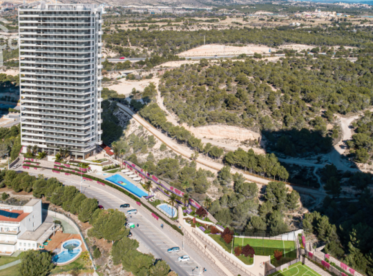 A unique project of apartments with sea views in Benidorm.