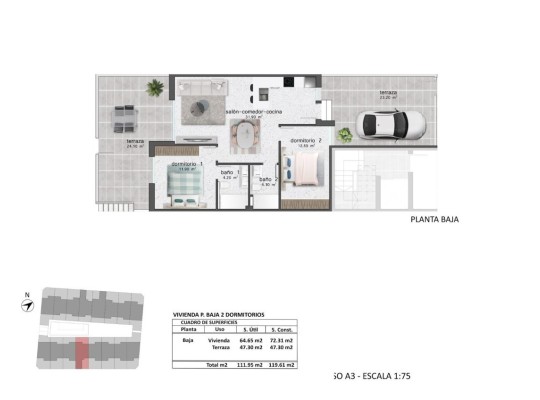 Pilar de La Horadada (pueblo), Bungalow #CQ-00-34914