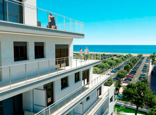 Apartmány v 1.linii na pláži v Oropesa del Mar, Costa Valencia