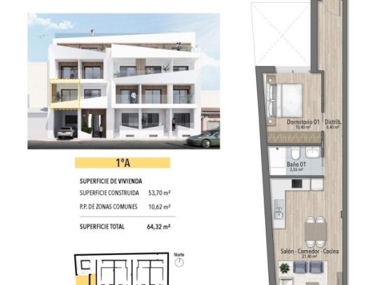 Torrevieja (Playa de El Cura), Apartment #CQ-00-33441