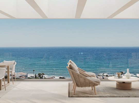 Moderní bydlení s výhledem na moře, 500m od pláže, Mijas Costa, Marbella
