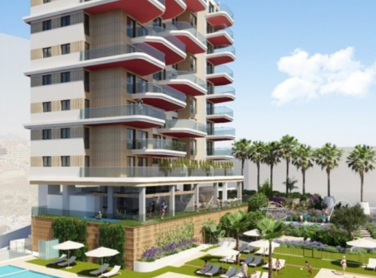 Nový komplex apartmánů se 2 nebo 3 ložnicemi v Calpe