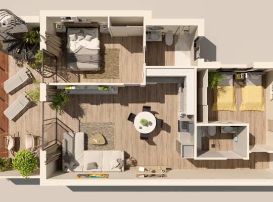 Luxury apartments in Torrevieja, a few minutes from Cura beach.
