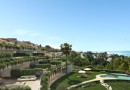 Luxusní apartmány s velkou terasou i zahradou, výhled na moře, Benalmadena