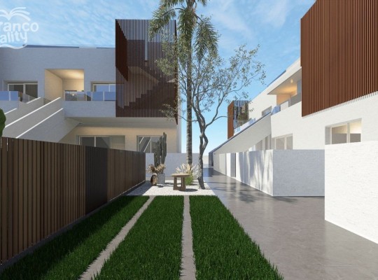Bungalov se zahradou a terasou, společný bazén, Pilar de la Horadada #PC-VIV-82