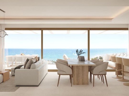 Moderní bydlení s výhledem na moře, 500m od pláže, Mijas Costa, Marbella