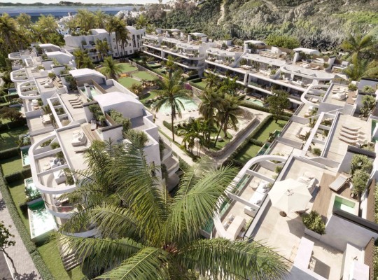 Moderní byty od 2kk až do 5kk, s velkými terasami a vyhřívaným bazenem, Estepona