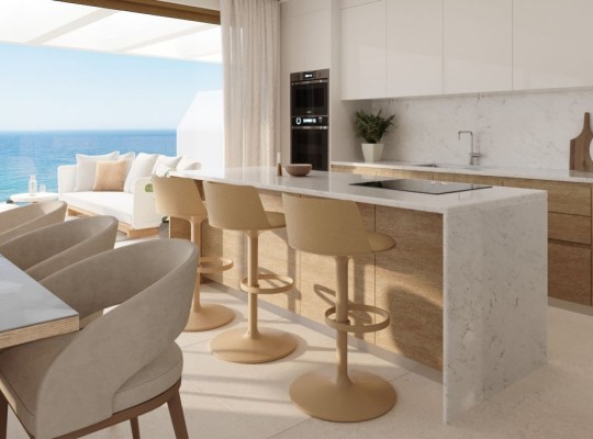 Moderní bydlení s výhledem na moře, 500m od pláže, Mijas Costa, Marbella