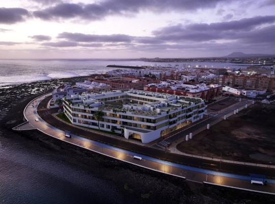 Nové luxusní apartmány v 1. linii u pláže, Corralejo, Fuerteventura