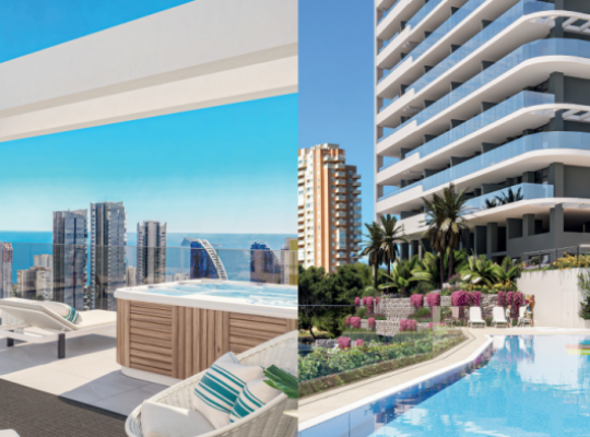 A unique project of apartments with sea views in Benidorm.