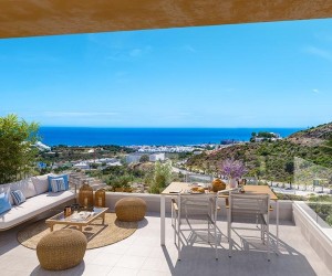 Prostorné domy s jižní orientací a výhledem na moře, La Cala Mijas