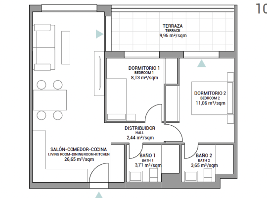 Nové luxusní apartmány v 1. linii u pláže, Corralejo, Fuerteventura